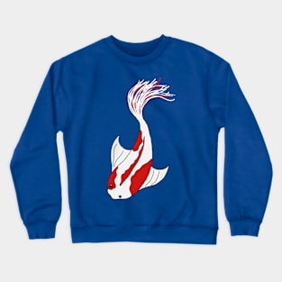red and white koi fish Crewneck Sweatshirt